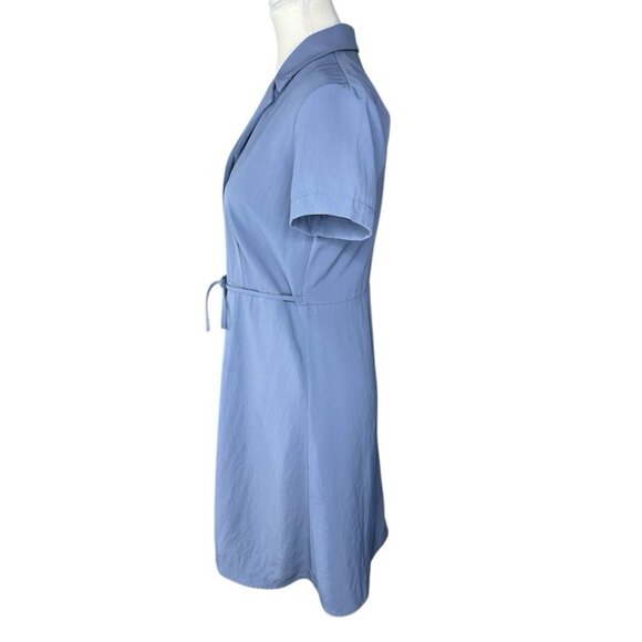 Everlane‎ Women's Dusty Blue The Japanese GoWeave Notch Shirt Dress 0/C34.75 - Picture 3 of 13